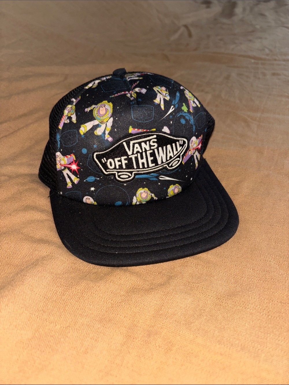 Vans Black Buzz Lightyear Print Trucker Hat